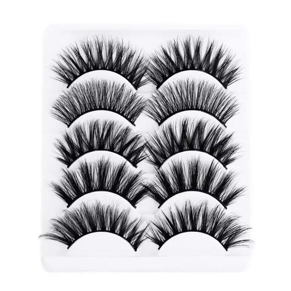 5 PAIRS Faux Mink Lashes with Glue & Tools ✨❤️ - Picture 2 of 7